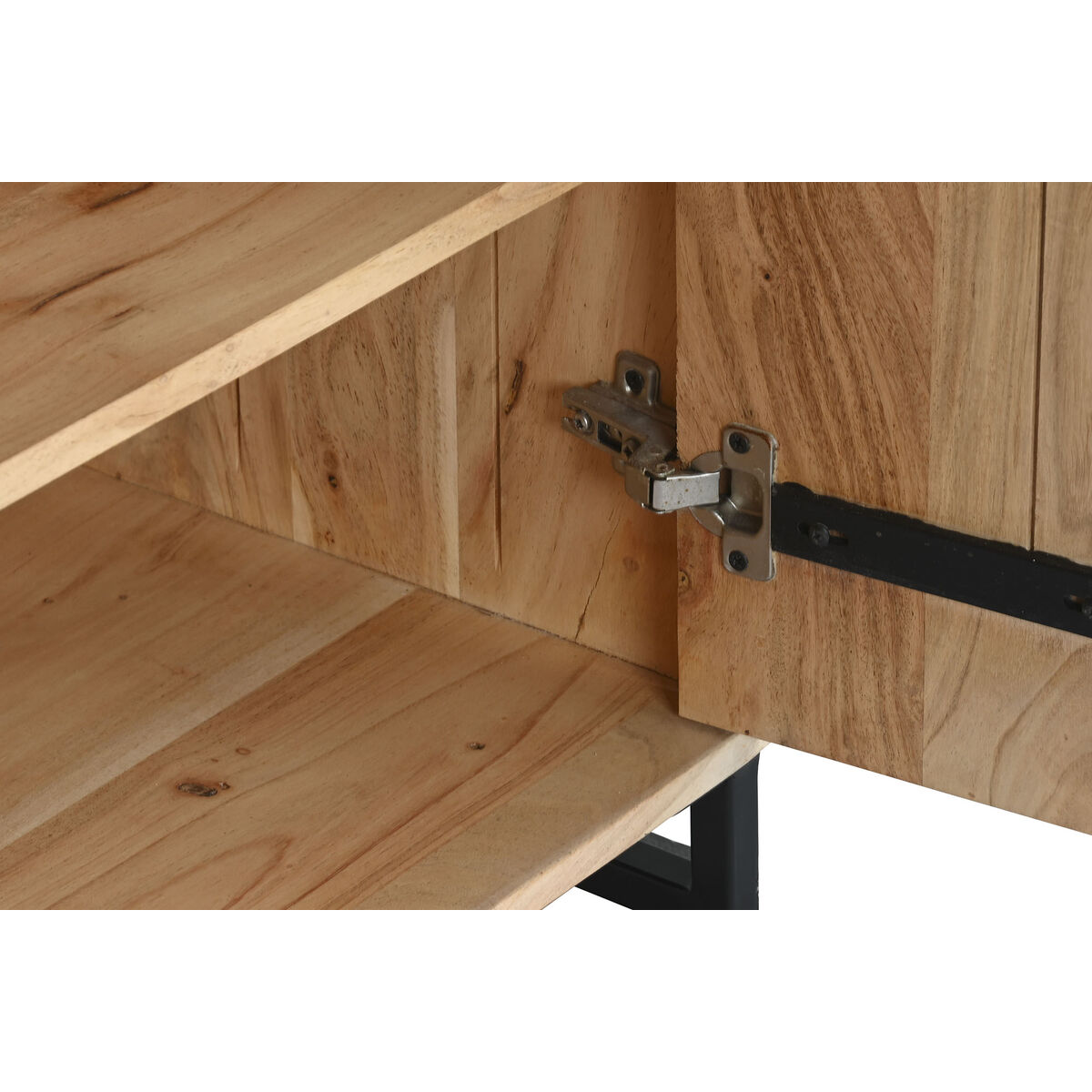 Sidebord Home ESPRIT Brun Metall Akasia 90 x 40 x 161 cm